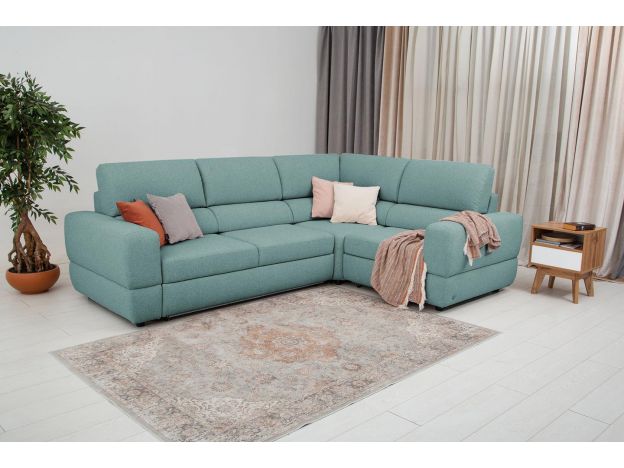 Угловой диван Браун цвет бирюза,голубой (фото 327239)