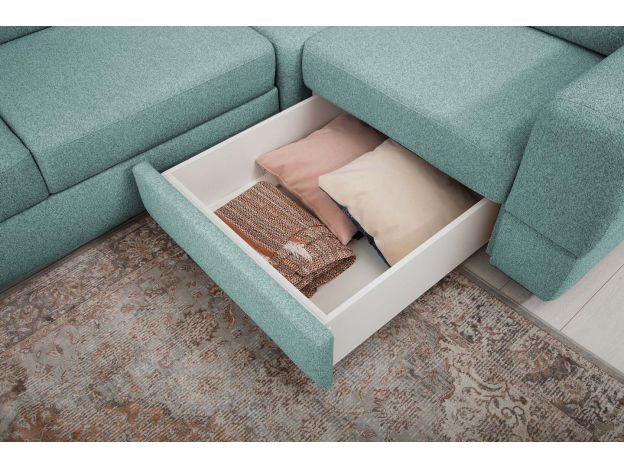 Угловой диван Браун цвет бирюза,голубой (фото 327242)