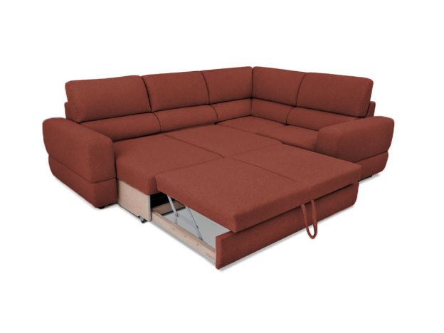 Угловой диван Браун цвет красный,терракот (фото 327282)