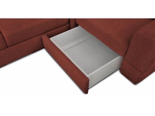 Угловой диван Браун цвет красный,терракот (фото 327283)