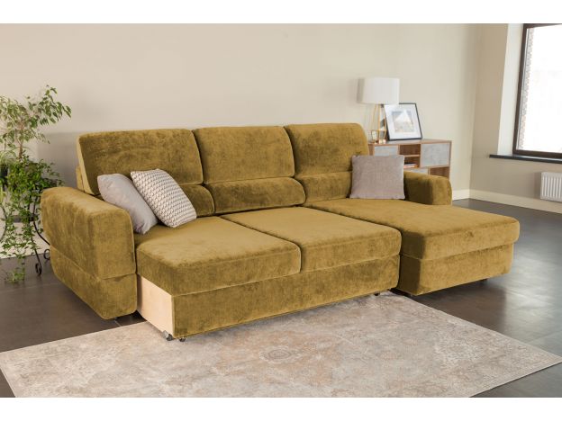 Угловой диван Браун цвет желтый (фото 327389)