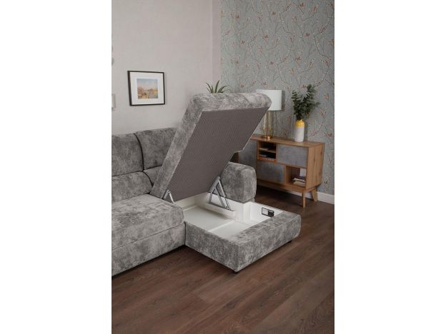 Угловой диван Браун цвет серый (фото 327444)