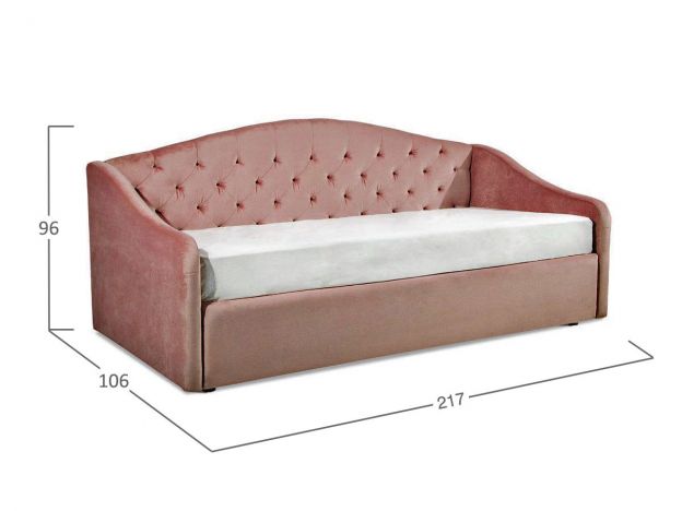 Кровать-тахта с подъемным механизмом Джульетта цвет красный,розовый (фото 54179)