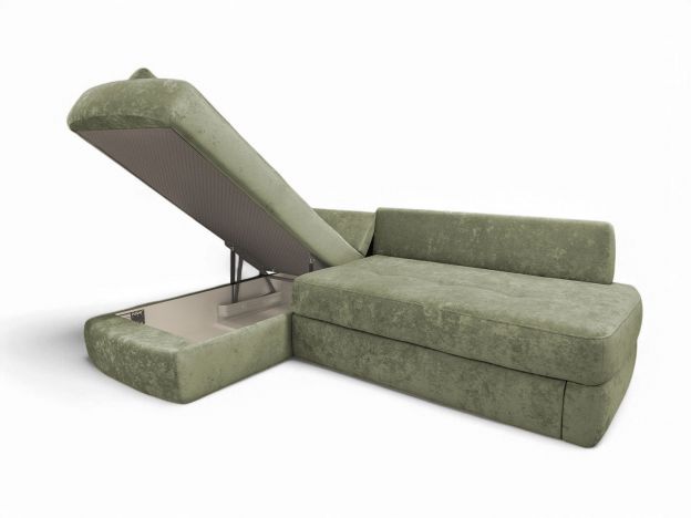 Угловой диван Арно реальное фото образца цвет зеленый,оливковый (фото 327975)