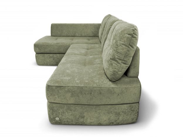 Угловой диван Арно реальное фото образца цвет зеленый,оливковый (фото 327972)