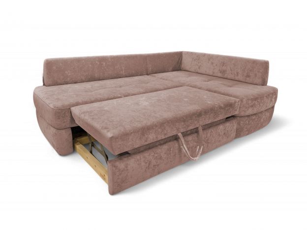 Угловой диван Арно реальное фото образца цвет розовый (фото 328063)