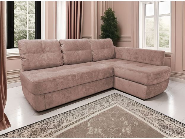 Угловой диван Арно реальное фото образца цвет розовый (фото 328065)