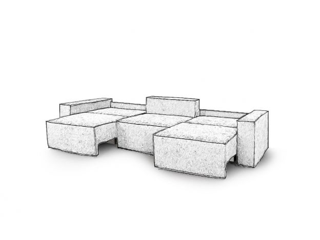 Диван Тулон-9 цвет белый,бежевый (фото 252838)