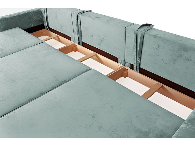 Диван Портленд трехсекционный реальное фото образца цвет зеленый,мята (фото 330460)