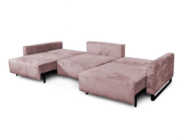Диван Портленд трехсекционный реальное фото образца цвет розовый (фото 330445)