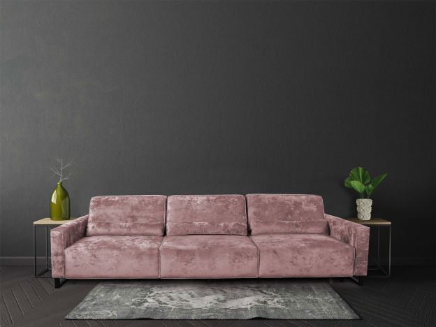Диван Портленд трехсекционный реальное фото образца цвет розовый (фото 330447)