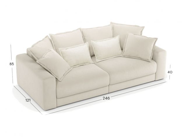 Диван MOON 007 цвет бежевый (фото 335893)