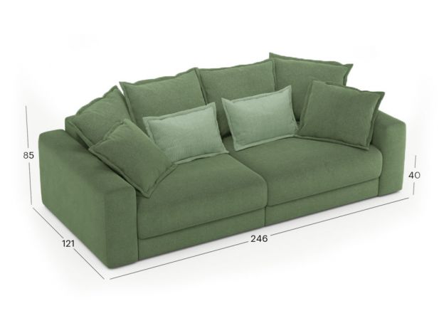 Диван MOON 007 цвет зеленый (фото 335930) Диван MOON 007 цвет зеленый (фото 335930)