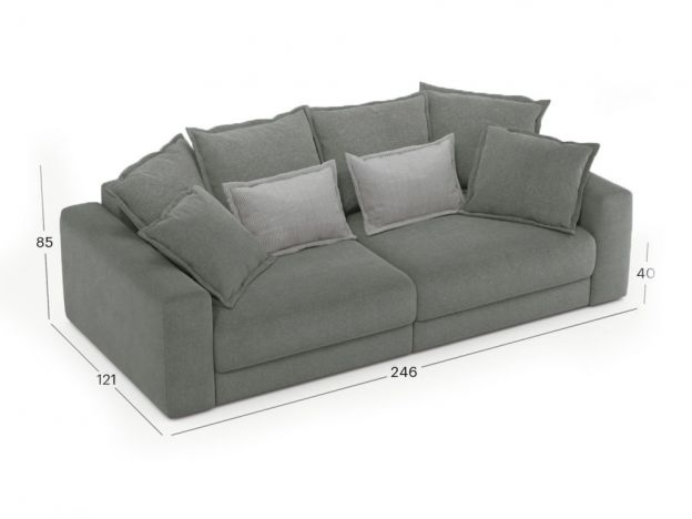 Диван MOON 007 цвет серый (фото 335950) Диван MOON 007 цвет серый (фото 335950)