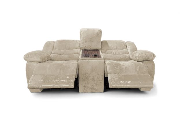 Диван реклайнер с баром Маранта цвет бежевый (фото 341183)