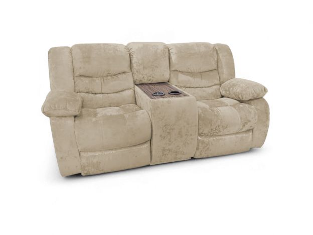 Диван реклайнер с баром Маранта цвет бежевый (фото 341180)