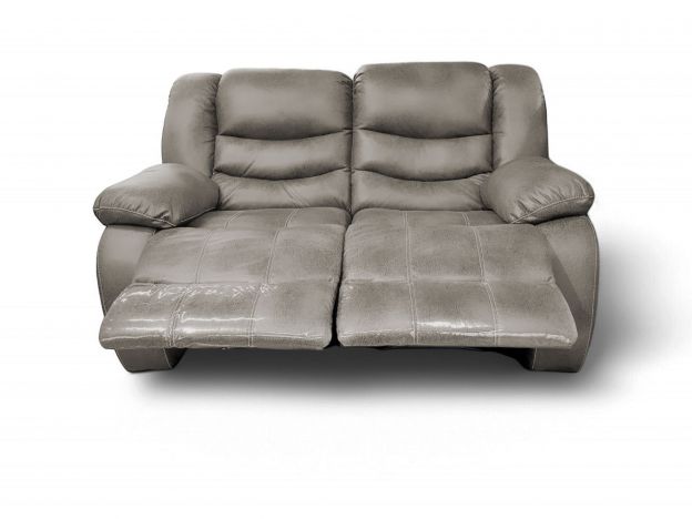 Диван реклайнер 2-x местный Маранта цвет серый (фото 341656)