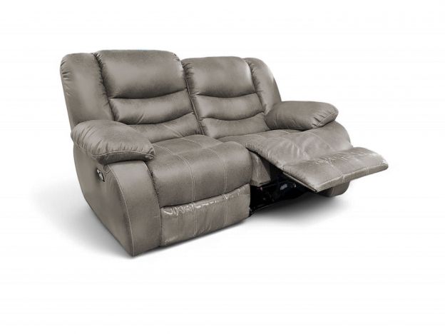 Диван реклайнер 2-x местный Маранта цвет серый (фото 341658)