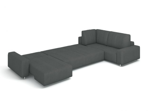 Угловой диван Уолтер цвет черный,серый (фото 342519)