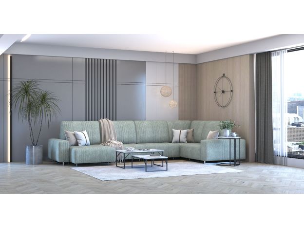 Угловой диван Уолтер цвет зеленый,бирюза (фото 342672)