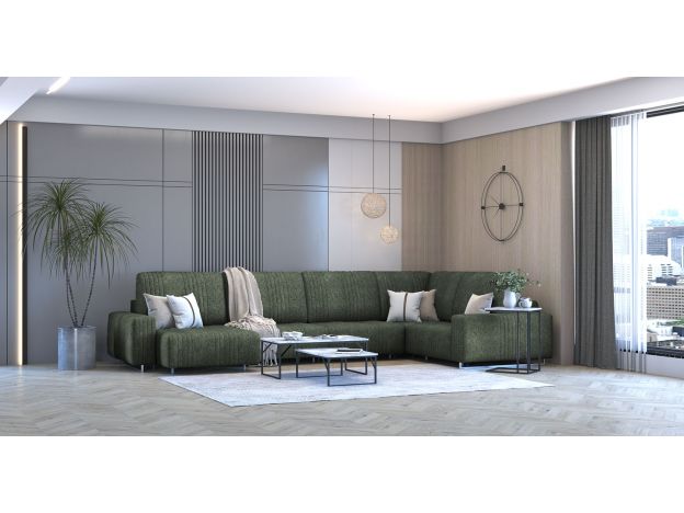 Угловой диван Уолтер цвет зеленый,хаки (фото 342721)