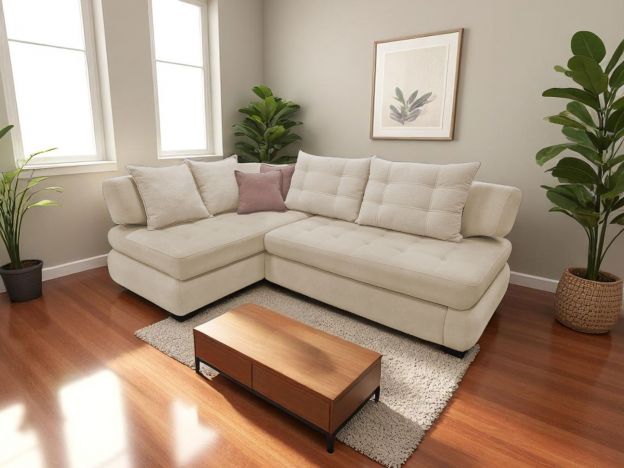 Угловой диван Дискавери реальное фото образца цвет бежевый (фото 343150)