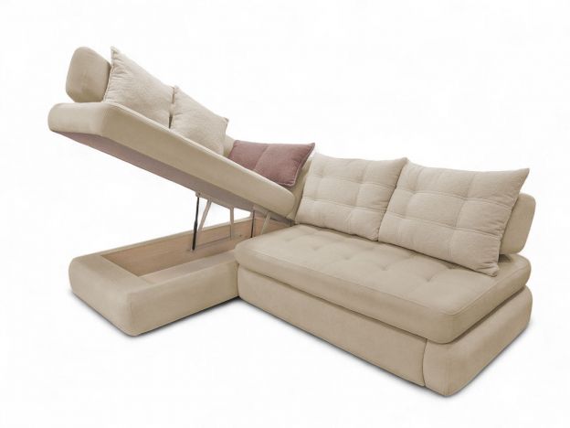 Угловой диван Дискавери реальное фото образца цвет бежевый (фото 343146)