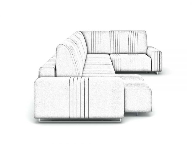 Угловой диван Уолтер цвет белый,бежевый,сливово-коричневый (фото 342587)