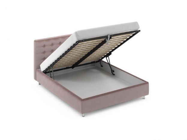 Кровать с подъемным механизмом MOON 1165 цвет красный,розовый (фото 275964)