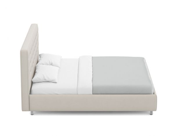 Кровать с подъемным механизмом MOON 1165 цвет белый,бежевый (фото 276662)