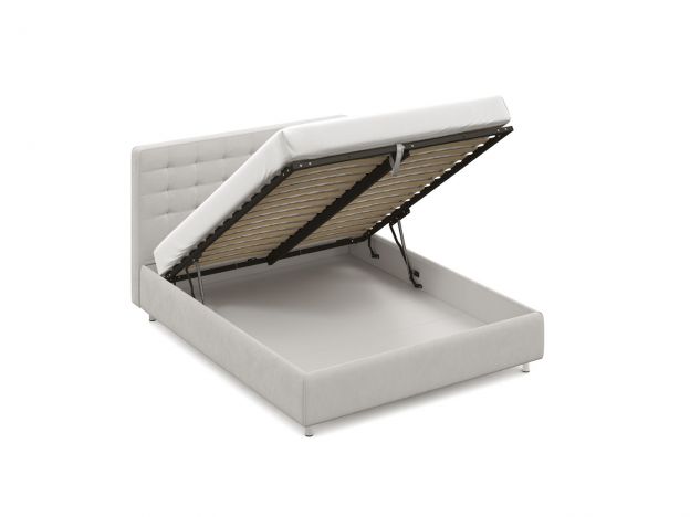 Кровать с подъемным механизмом MOON 1165 цвет белый,серый (фото 277639)