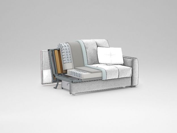 Диван MOON 116 цвет бежевый,коричневый (фото 345583)