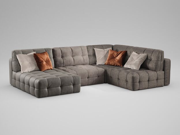 Угловой диван MOON 160 цвет коричневый,серый