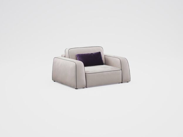 Кресло MOON 008 цвет бежевый,фиолетовый