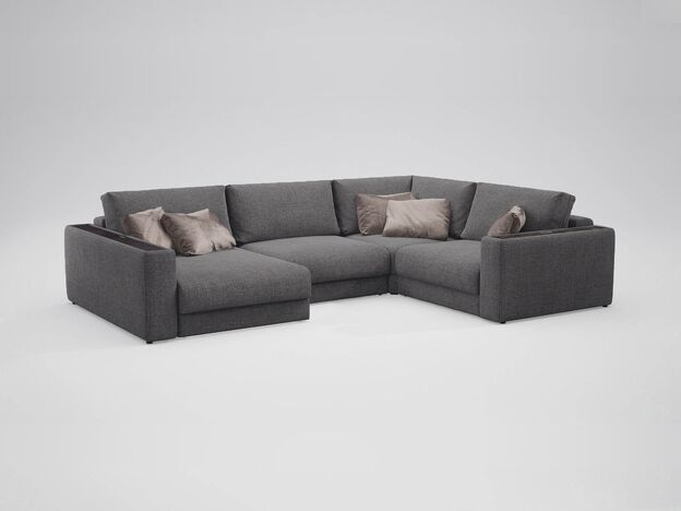 Угловой диван MOON 007 цвет серый