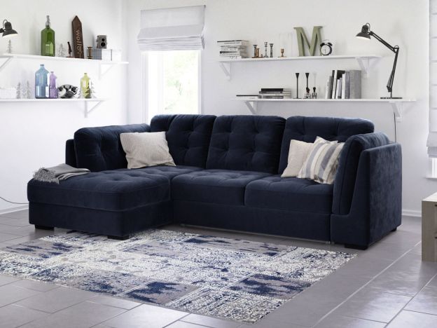 Угловой диван MOON 110 цвет синий