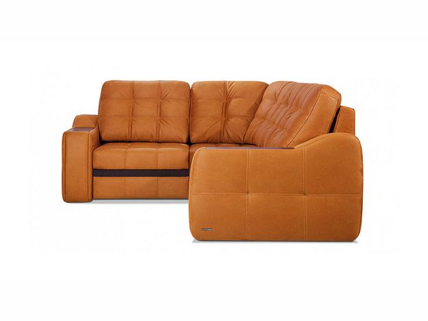 Угловой диван Даллас цвет оранжевый,коричневый (фото 15124)