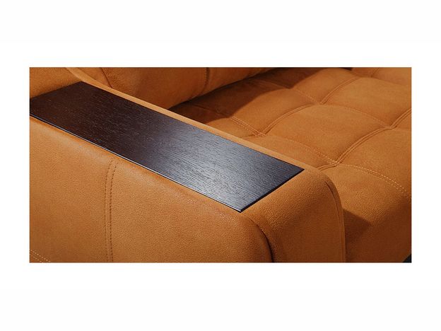 Угловой диван Даллас цвет оранжевый,коричневый (фото 15130)