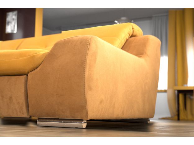 Угловой диван Домус цвет желтый,коричневый (фото 66353)