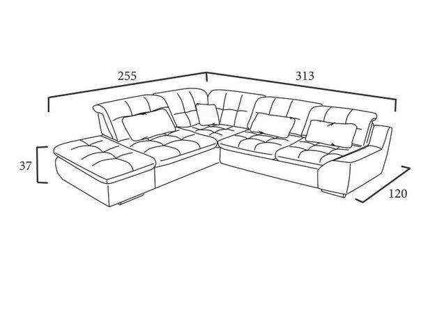 Угловой диван Домус цвет желтый,коричневый (фото 66354)