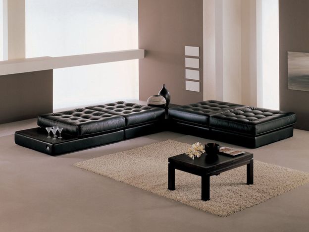 Угловой диван Калинка 56 цвет черный (фото 114843)