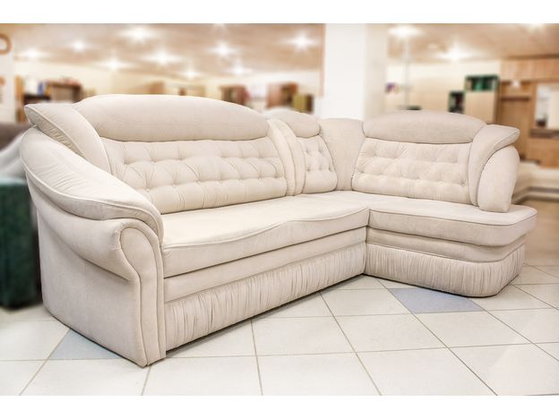 Угловой диван Ришилье 1 цвет белый,бежевый (фото 140538)