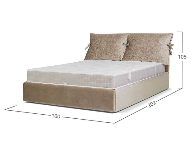 Кровать с подъемным механизмом Марлен цвет бежевый,коричневый (фото 48494)