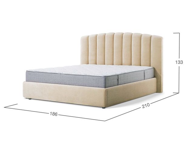 Кровать с подъемным механизмом Мадейра цвет бежевый (фото 49239)