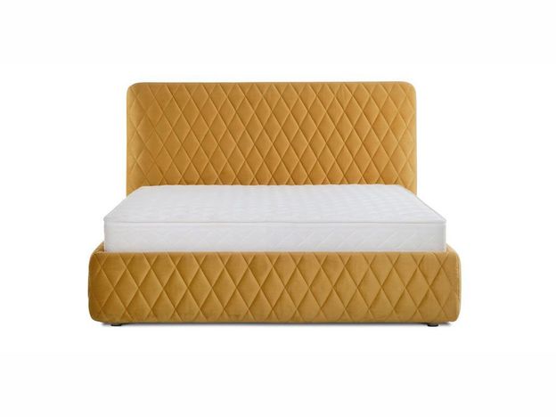 Кровать с подъемным механизмом Капри Diamond цвет желтый (фото 43981)