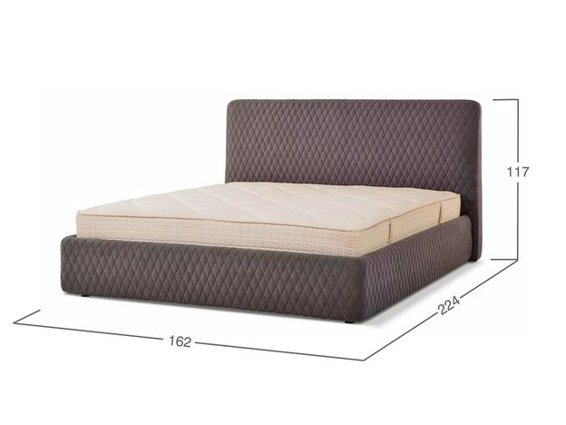 Кровать с подъемным механизмом Капри Diamond цвет коричневый (фото 45035)