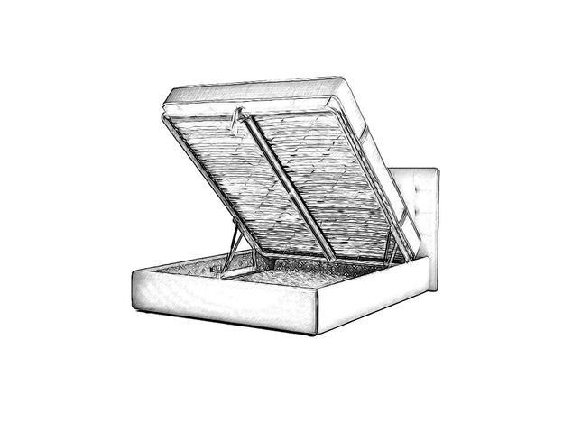 Кровать с подъемным механизмом Валенсия цвет белый,бежевый (фото 53168)