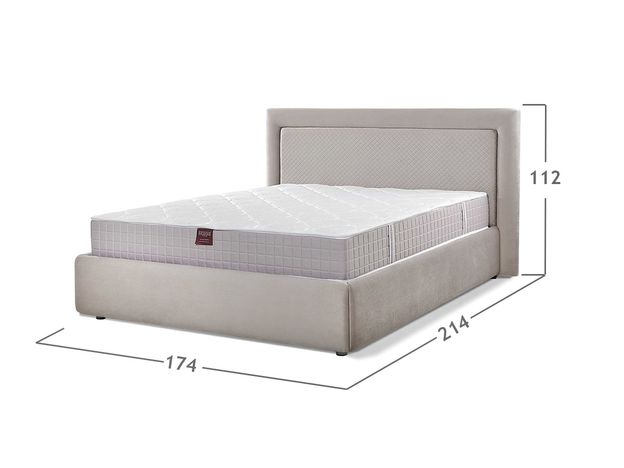 Кровать с подъемным механизмом Антика цвет серый (фото 133119)