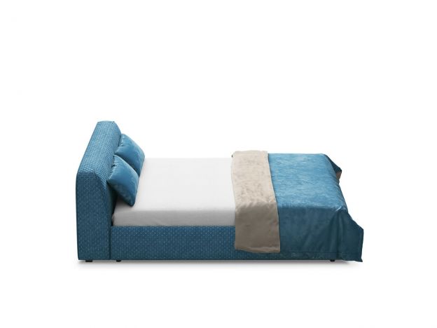Кровать с подъёмным механизмом MOON 1008 цвет синий (фото 155011)
