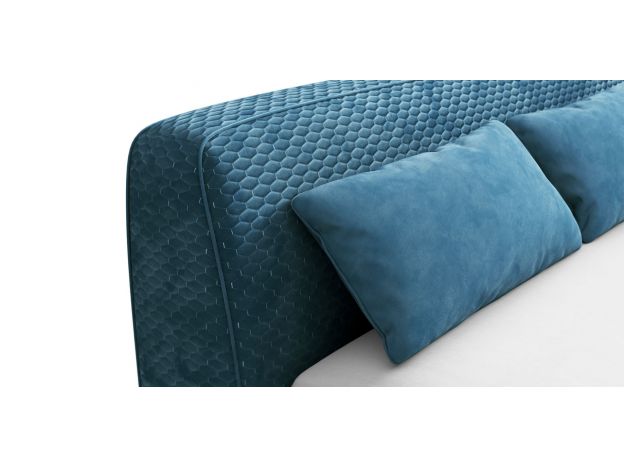 Кровать с подъёмным механизмом MOON 1008 цвет синий (фото 154984)